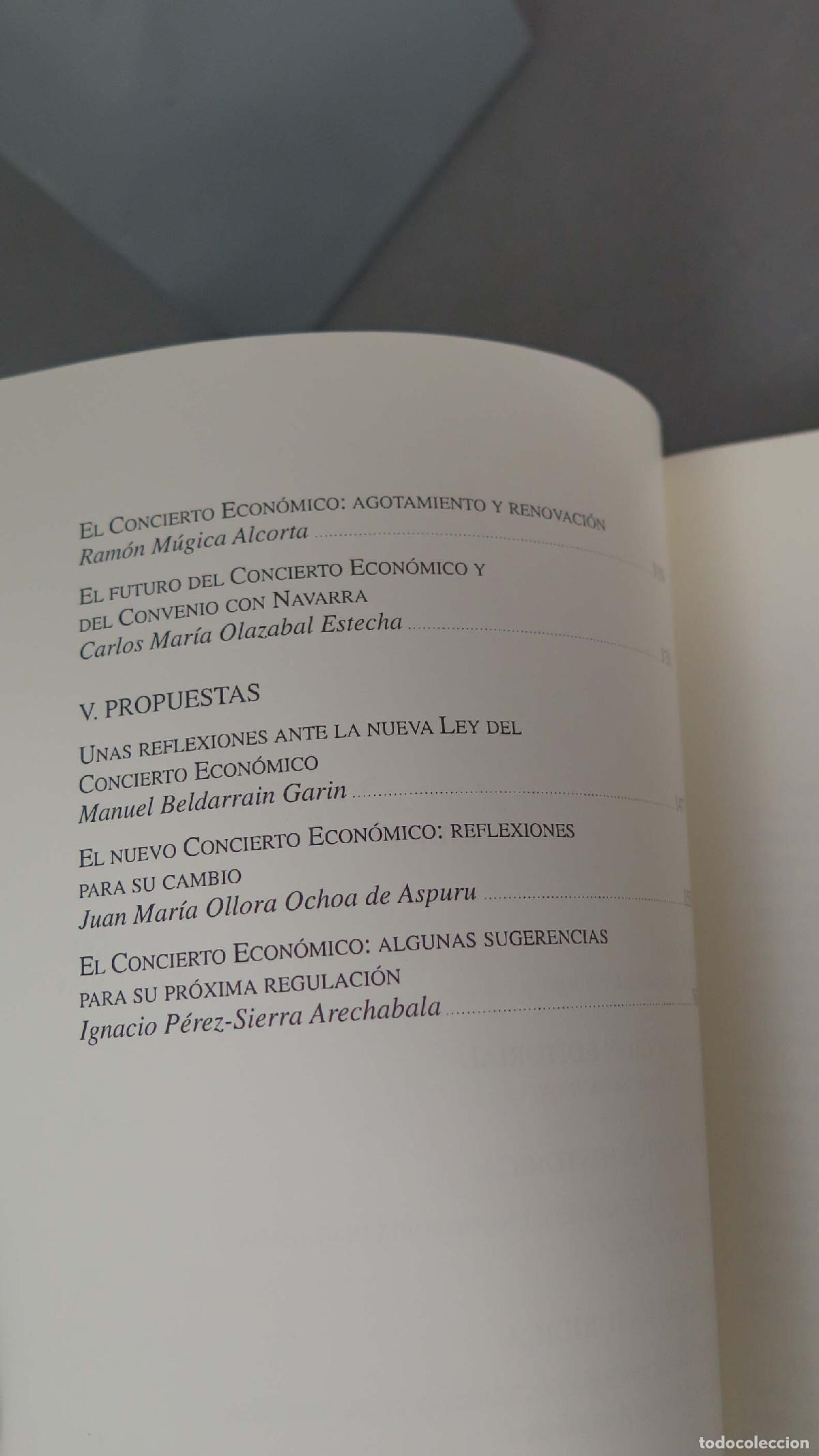 Libros de segunda mano: REFLEXIONES SOBRE EL CONCIERTO ECONOMICO VASCO - Foto 3