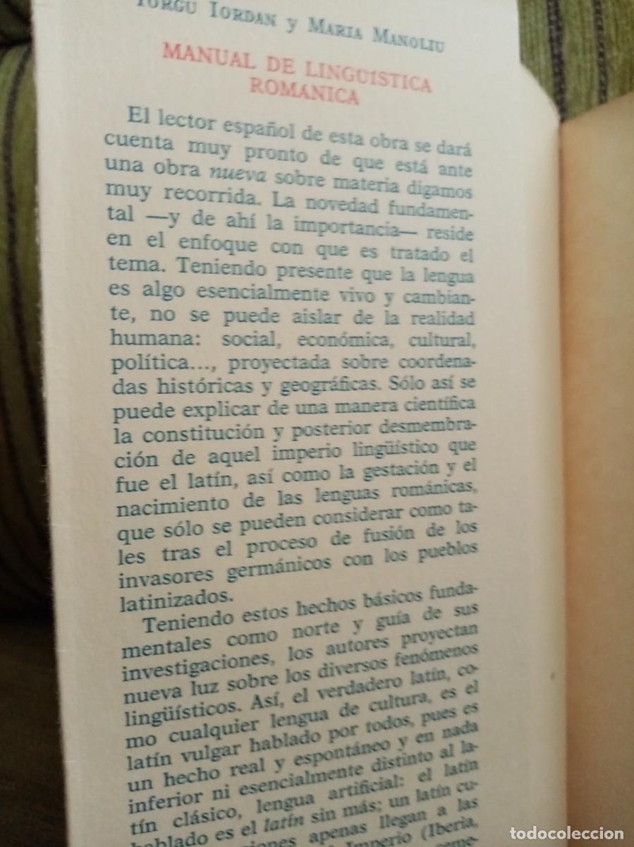 Libros de segunda mano: MANUAL DE LING&Uuml;&Iacute;STICA ROM&Aacute;NICA - Foto 7