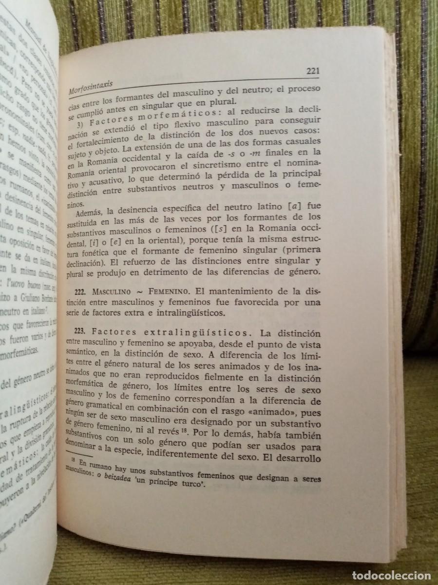 Libros de segunda mano: MANUAL DE LING&Uuml;&Iacute;STICA ROM&Aacute;NICA - Foto 8
