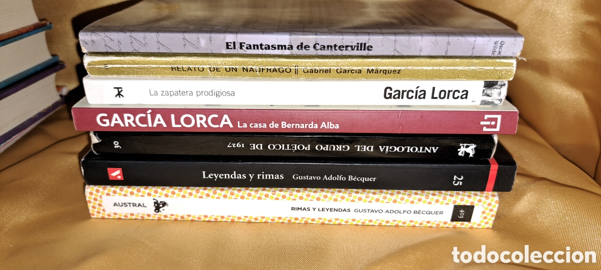 Libros de segunda mano: LOTE 7 LIBROS LORCA GARC&Iacute;A MARQUES WILDE BECQUER - Foto 2