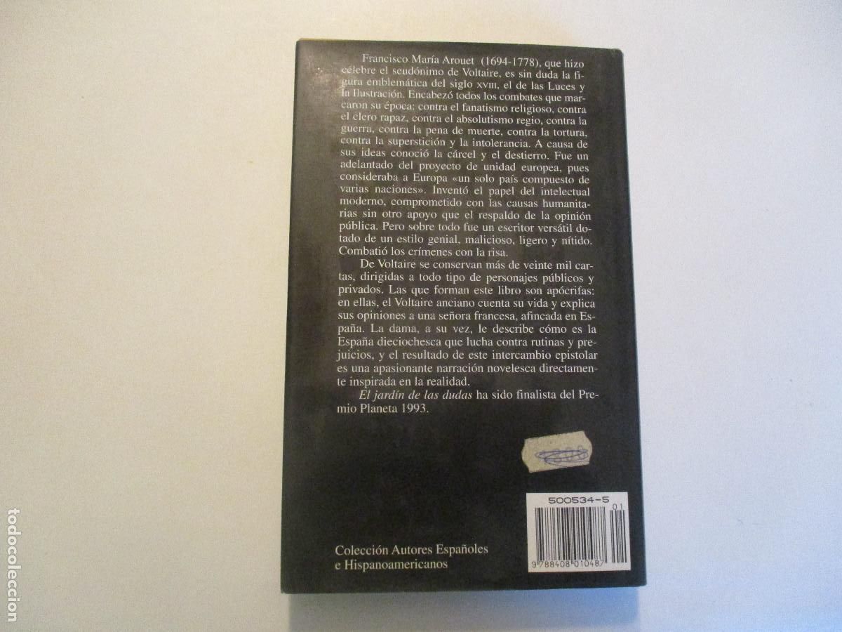 Libros de segunda mano: FERNANDO SAVATER El jard&iacute;n de las dudas W24511 - Foto 2