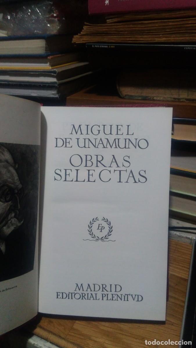 Libros de segunda mano: OBRAS SELECTAS DE DON MIGUEL DE UNAMUNO, ED. PLENITUD - Foto 2
