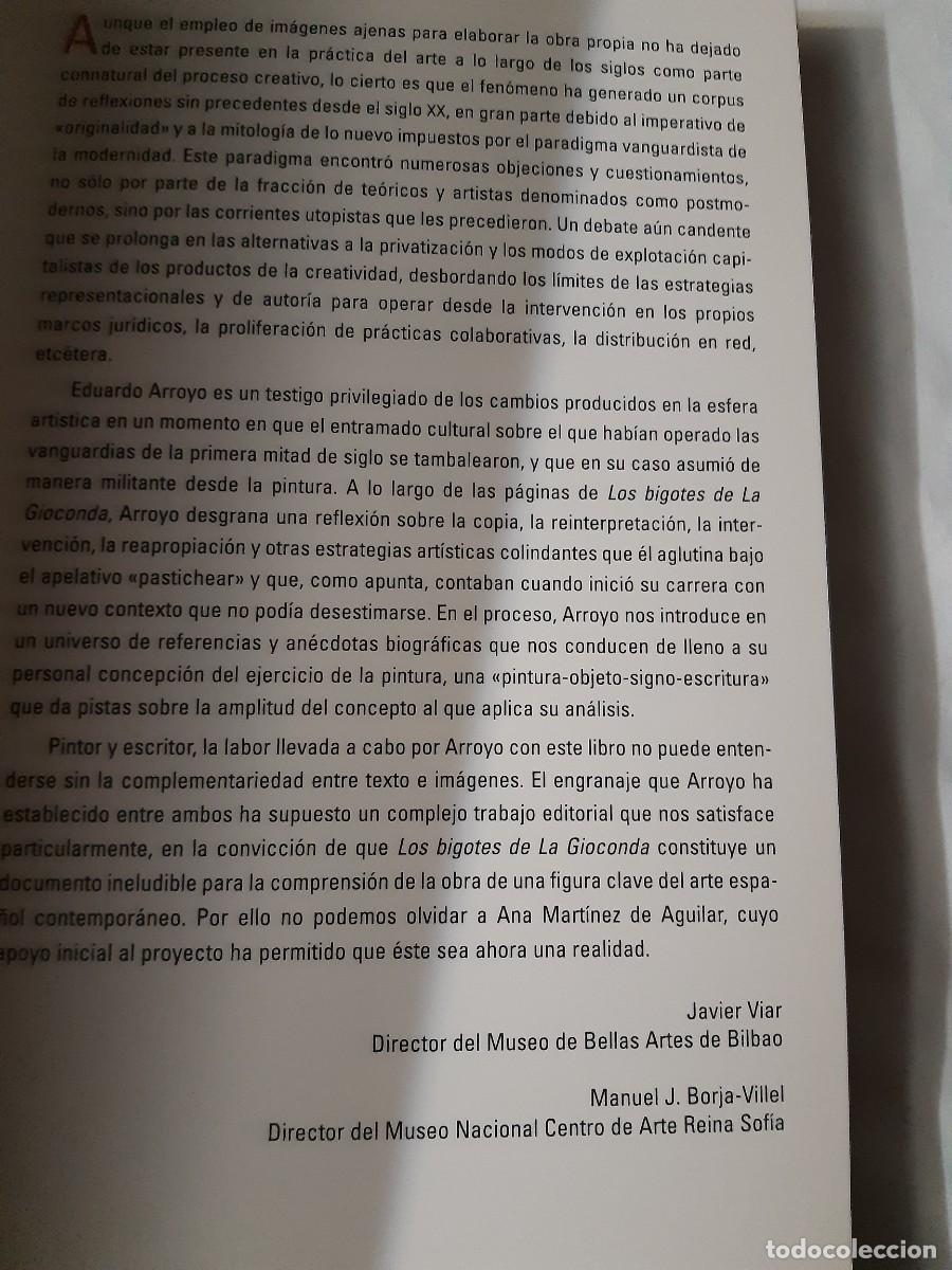 Libros de segunda mano: Los bigotes de la Gioconda Eduardo Arroyo arte - Foto 12