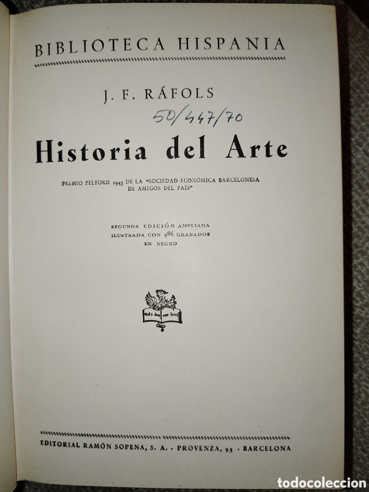 Libros de segunda mano: Historia del arte. Biblioteca Hispania. Sopena - Foto 3