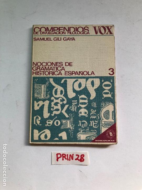 Libros de segunda mano: Nociones de gram&aacute;tica hist&oacute;rica espa&ntilde;ola - Foto 1