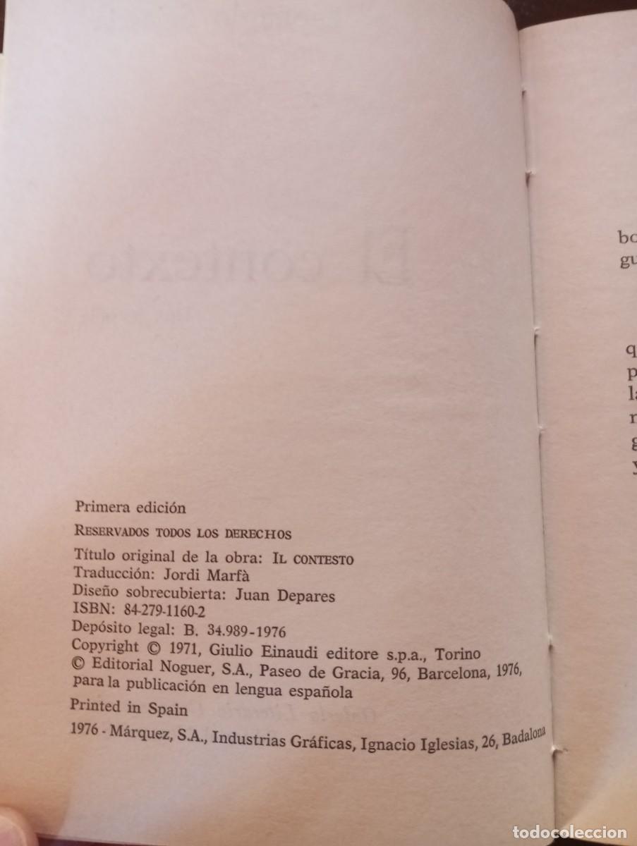 Libros de segunda mano: EL CONTEXTO, LEONARDO SCIASCIA, Editorial NOGUER 1976 - Foto 6