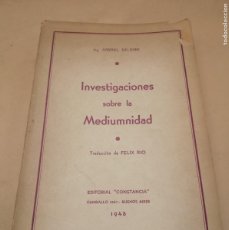 Libros de segunda mano: INVESTIGACIONES SOBRE LA MEDIUMNIDAD DELANNE 1948 ARGENTINA