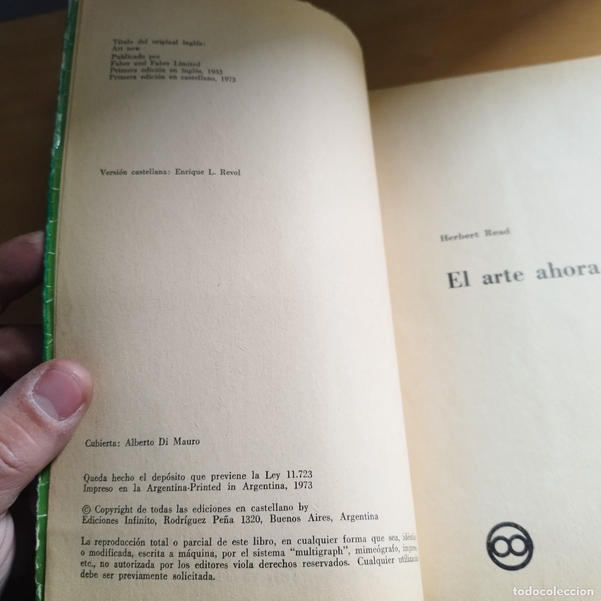 Libros de segunda mano: EL ARTE AHORA / HERBERT READ / CON-AR-02 / INFINITO - Foto 5