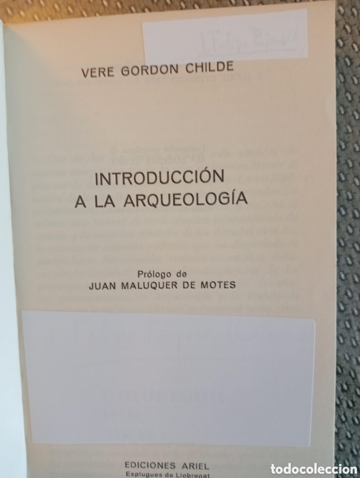 Libros de segunda mano: Introducci&oacute;n a la arqueolog&iacute;a / V. Gordon Childe - Foto 2