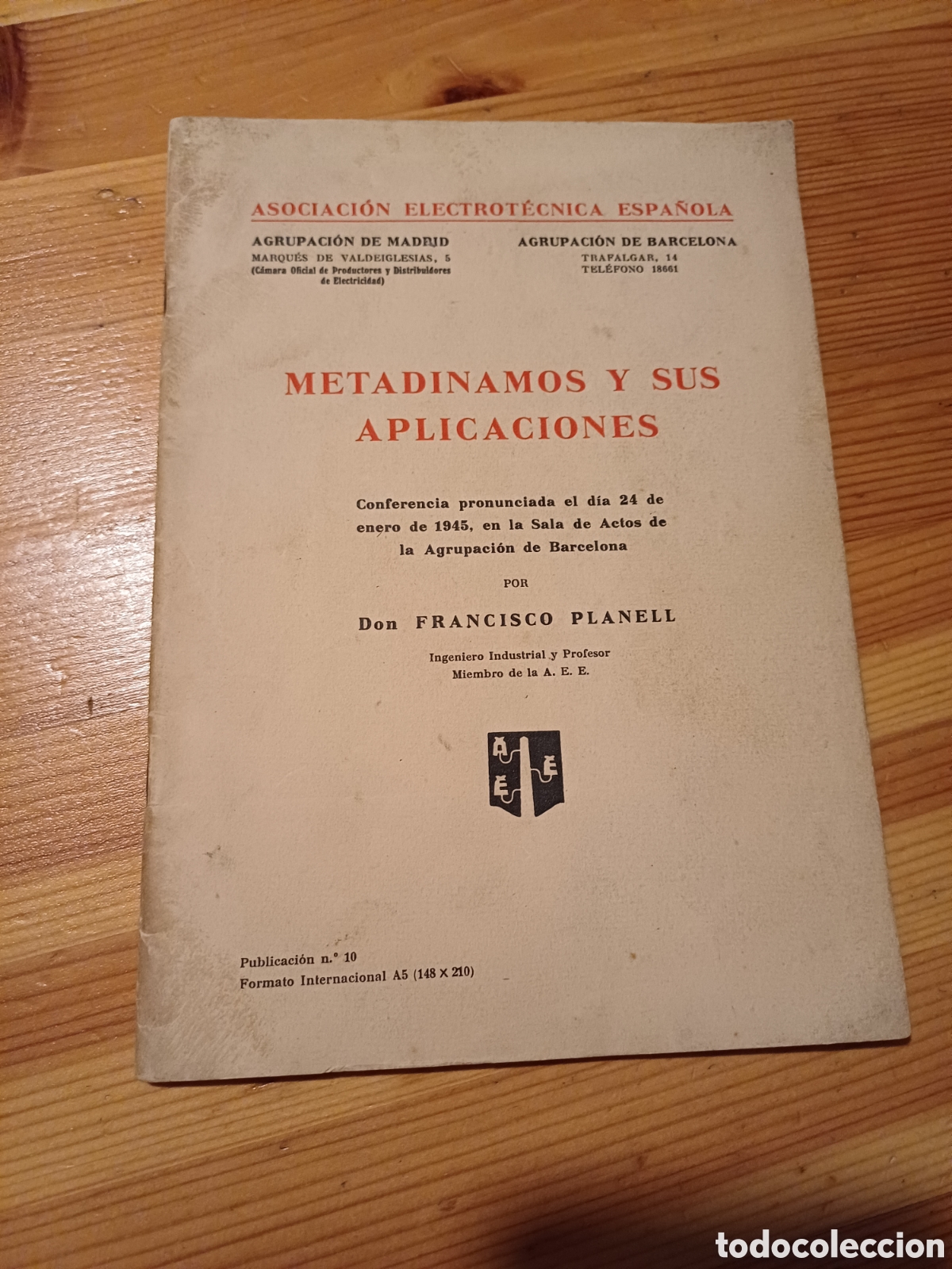 Libros de segunda mano: Metadinamos y sus aplicaciones Francisco Planell y carta Santiago Gotor Asociacion Electrotecnia Esp