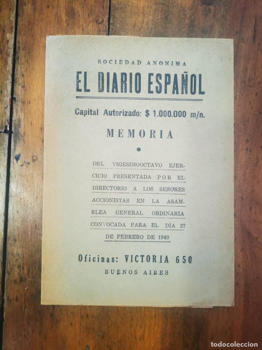 Gebrauchte B&uuml;cher: EL DIARIO ESPA&Ntilde;OL, S.A. Memoria presentada por el Directorio de la Asamblea General Ordinaria de Ac