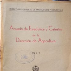 Libri di seconda mano: ANUARIO DE ESTADÍSTICA Y CATASTRO DE LA DIRECCIÓN DE AGRICULTURA DEL GOLFO DE GUINEA