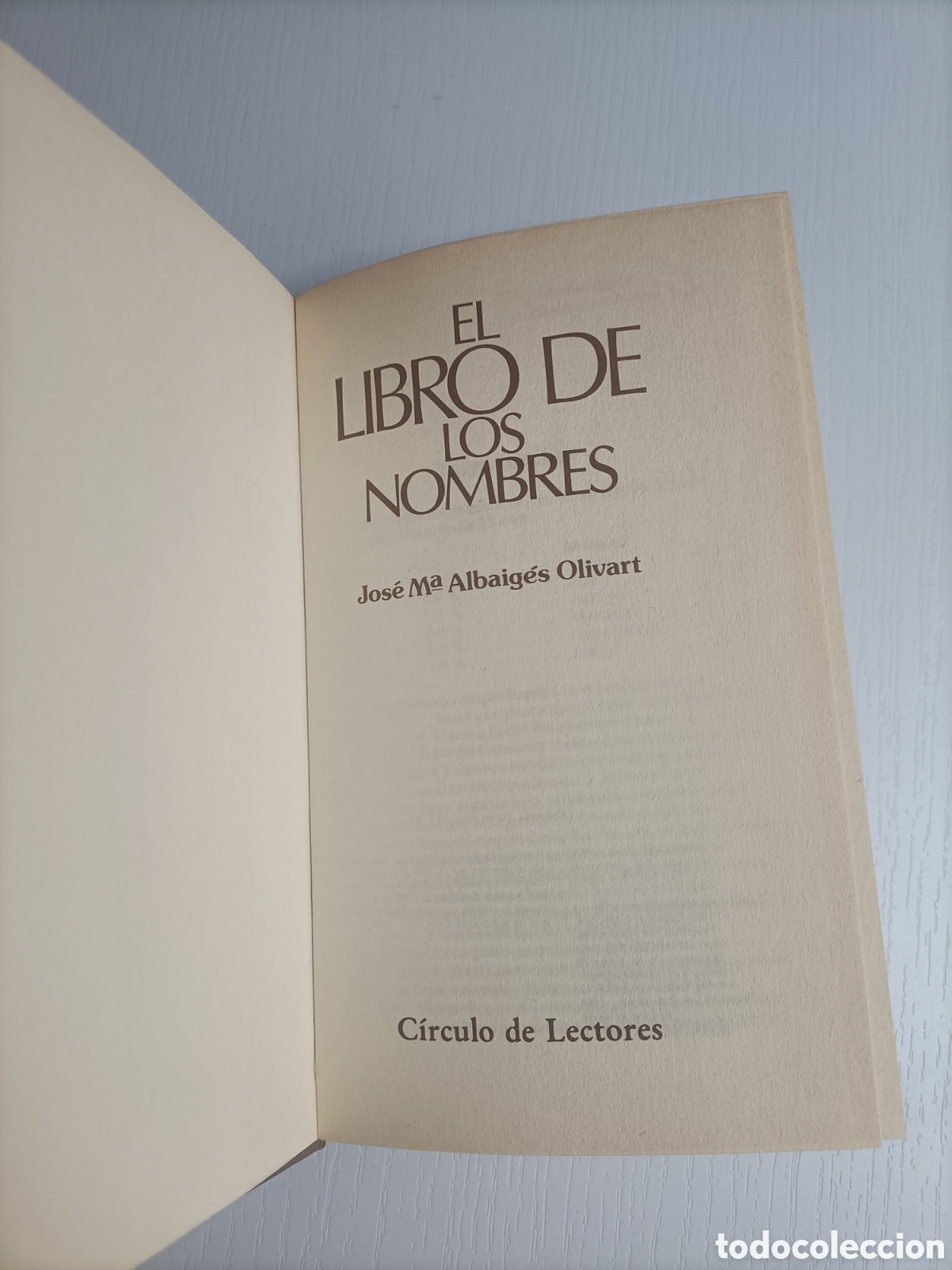 Libros de segunda mano: El libro de los nombres. Jos&eacute; M.Albaiges Olivart - Foto 5