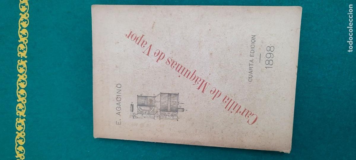 Libros de segunda mano: Libro cartilla m&aacute;quinas de vapor 1898 - Foto 1