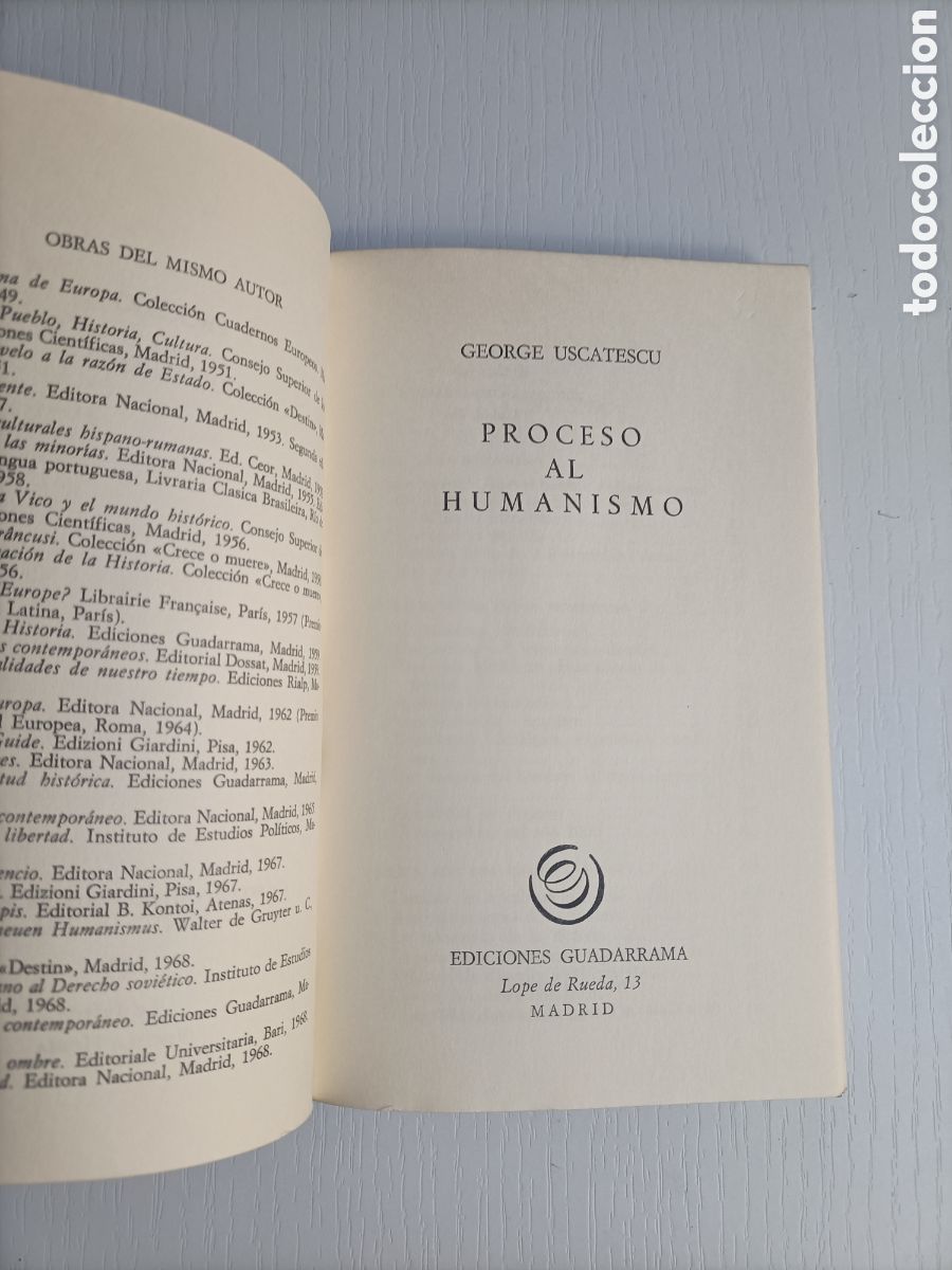 Libros de segunda mano: Proceso al humanismo. George Uscatescu - Foto 6