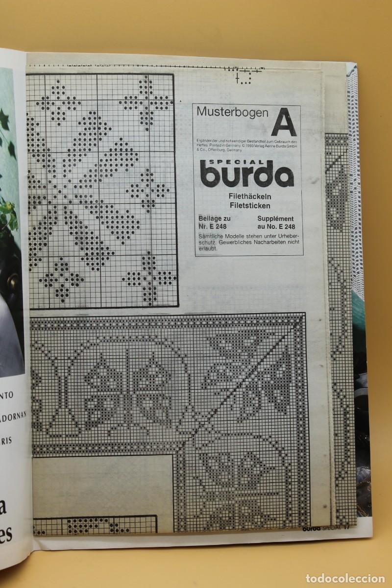 Libros de segunda mano: ESPECIAL BURDA MALLA A GANCHILLO MALLA BORDADA CON PATRONES - Foto 3
