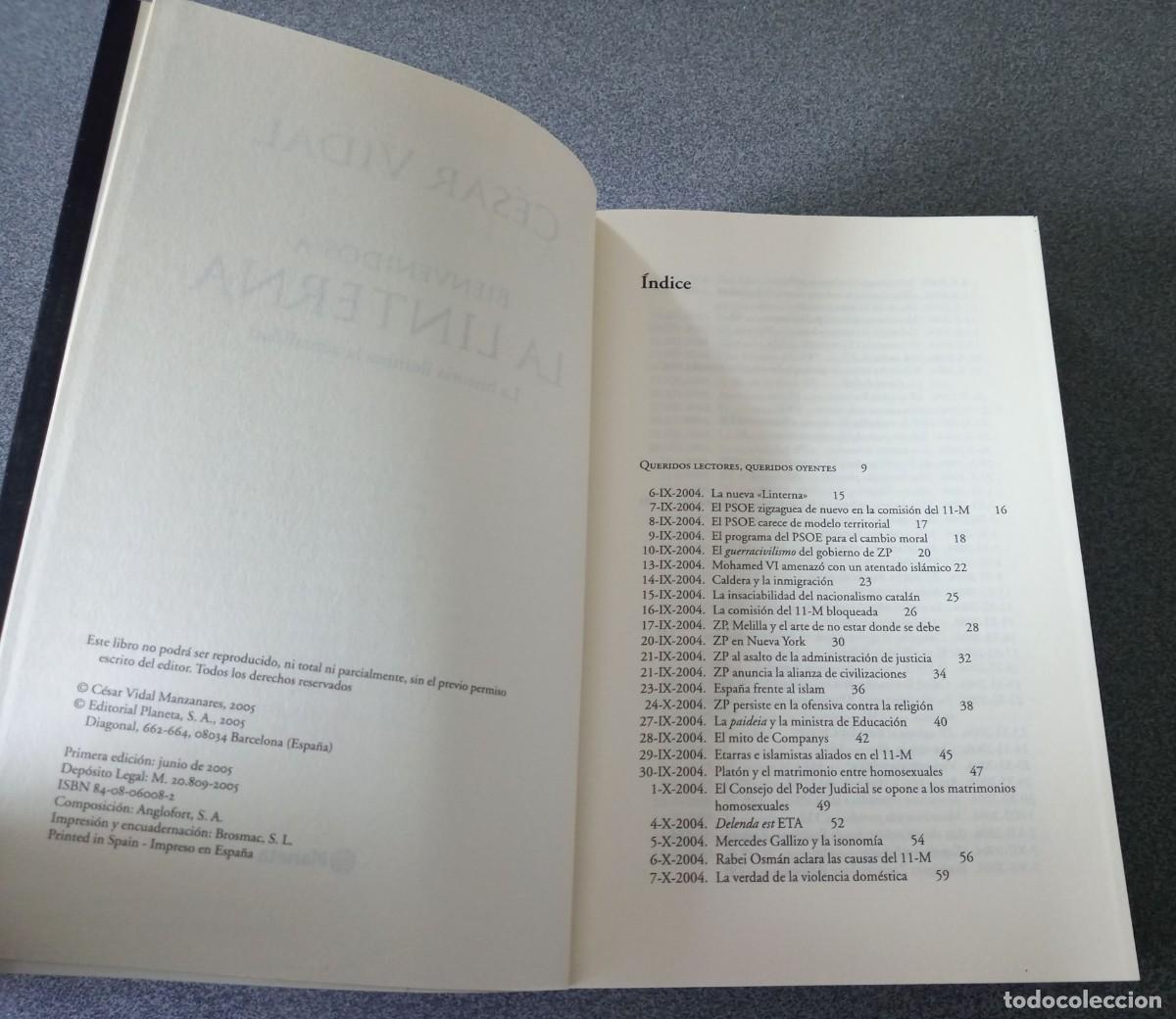 Libros de segunda mano: Bienvenidos A La Linterna C&eacute;sar Vidal - Foto 5