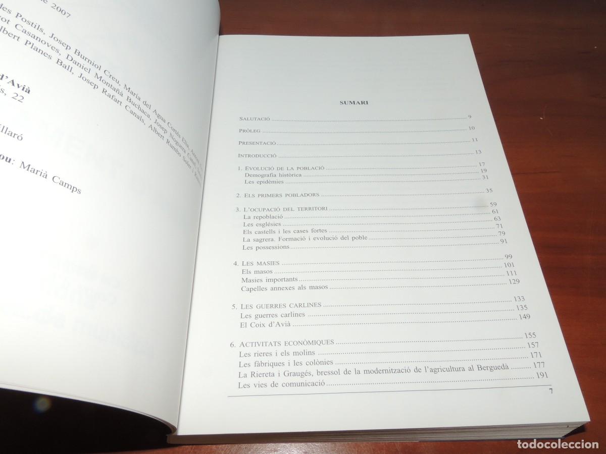 Libros de segunda mano: AVI&Agrave;. NOTES HIST&Ograve;RIQUES DUN POBLE DEL BERGUED&Agrave; .- VV.AA - Foto 4