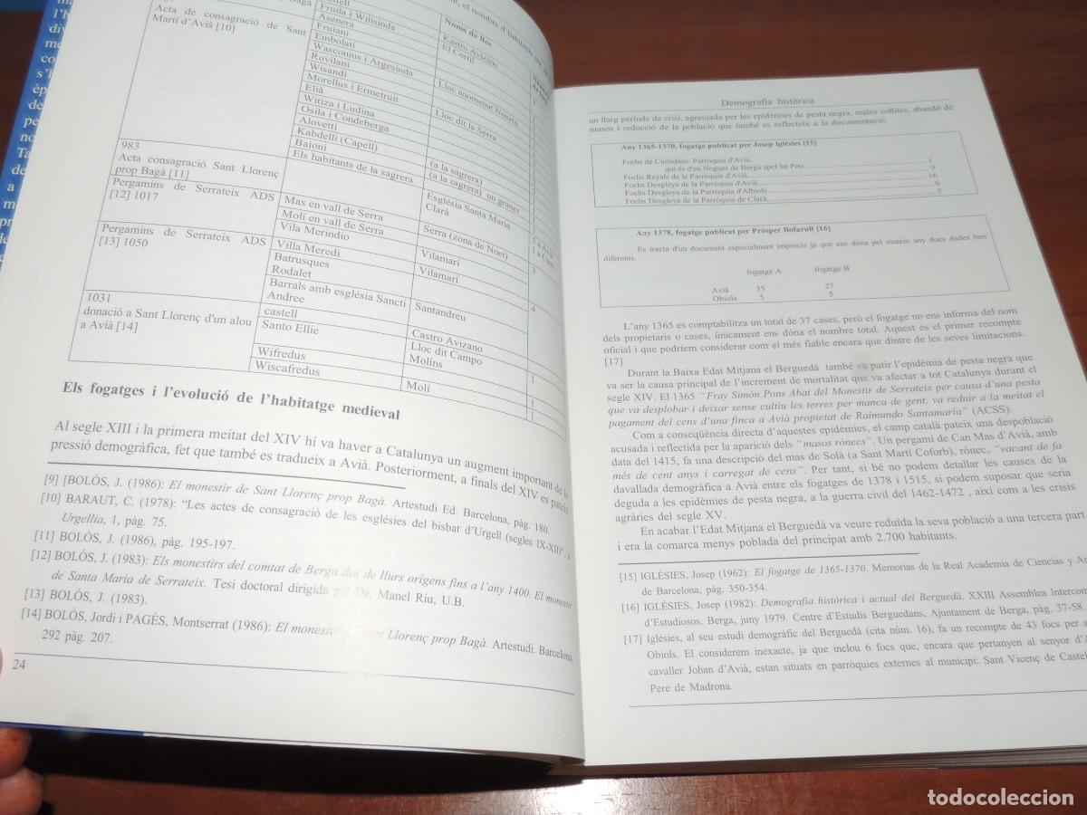 Libros de segunda mano: AVI&Agrave;. NOTES HIST&Ograve;RIQUES DUN POBLE DEL BERGUED&Agrave; .- VV.AA - Foto 6