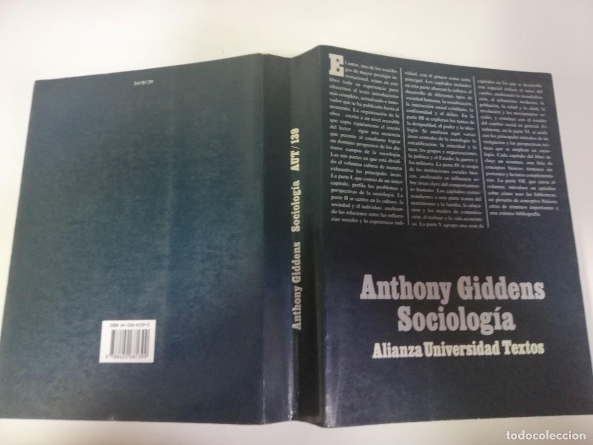 Libros de segunda mano: SOCIOLOG&Iacute;A - ANTHONY GIDDENS -1993 - Foto 2