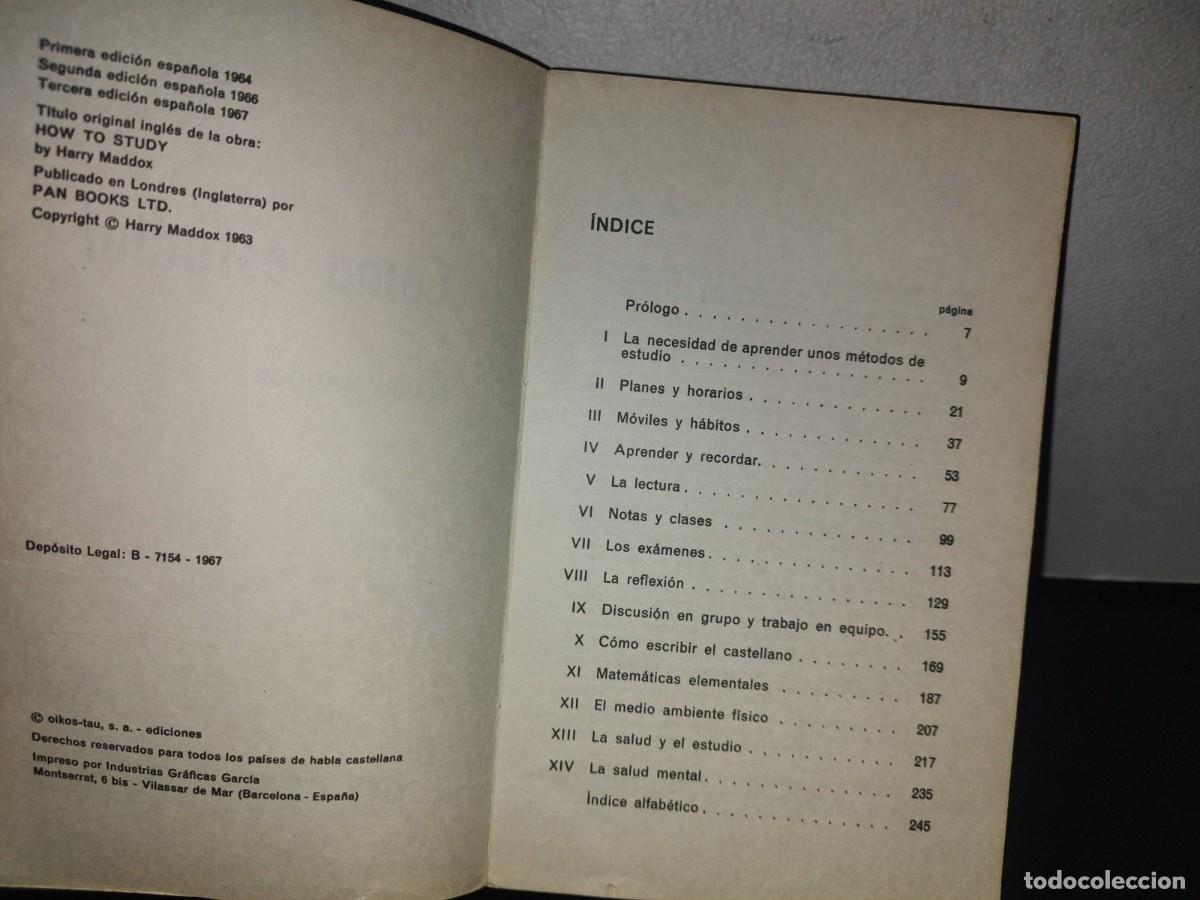 Libros de segunda mano: 191- C&Oacute;MO ESTUDIAR - HARRY MADDOX - 1968 - Foto 6