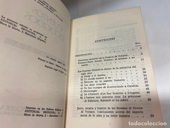 Libros de segunda mano: CUENTOS ESCOGIDOS. VOLTAIRE. CLASICOS BRUGUERA. 1971. - Foto 4