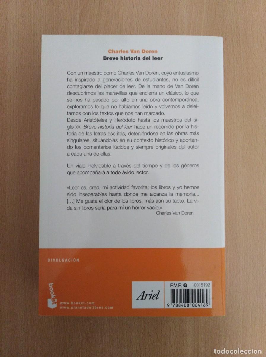Libros de segunda mano: BREVE HISTORIA DEL LEER. Charles Van Doren - Foto 2