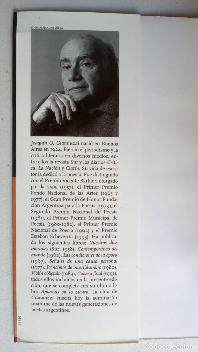 Libros de segunda mano: Giannuzzi, Joaqu&iacute;n - Obra Po&eacute;tica - Emec&eacute; Editores - (2000) - Foto 2