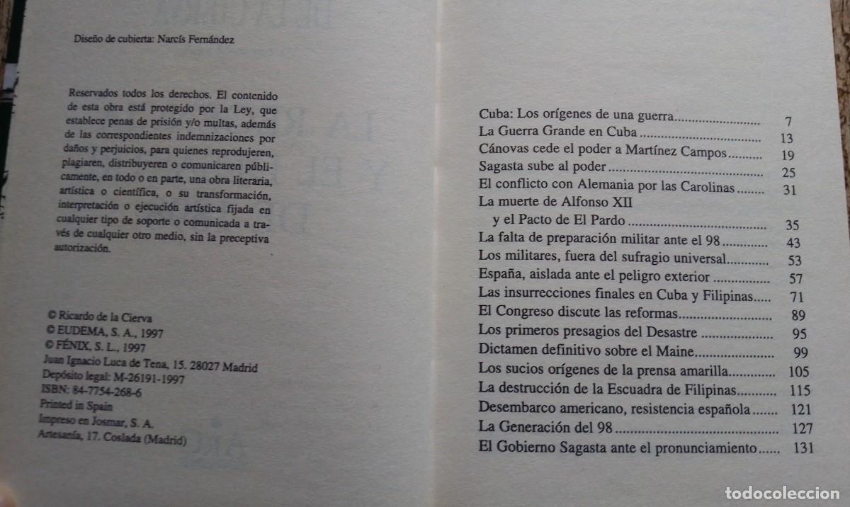 Libros de segunda mano: La regencia y el desastre de 1898. Ricardo de la Cierva - Foto 2