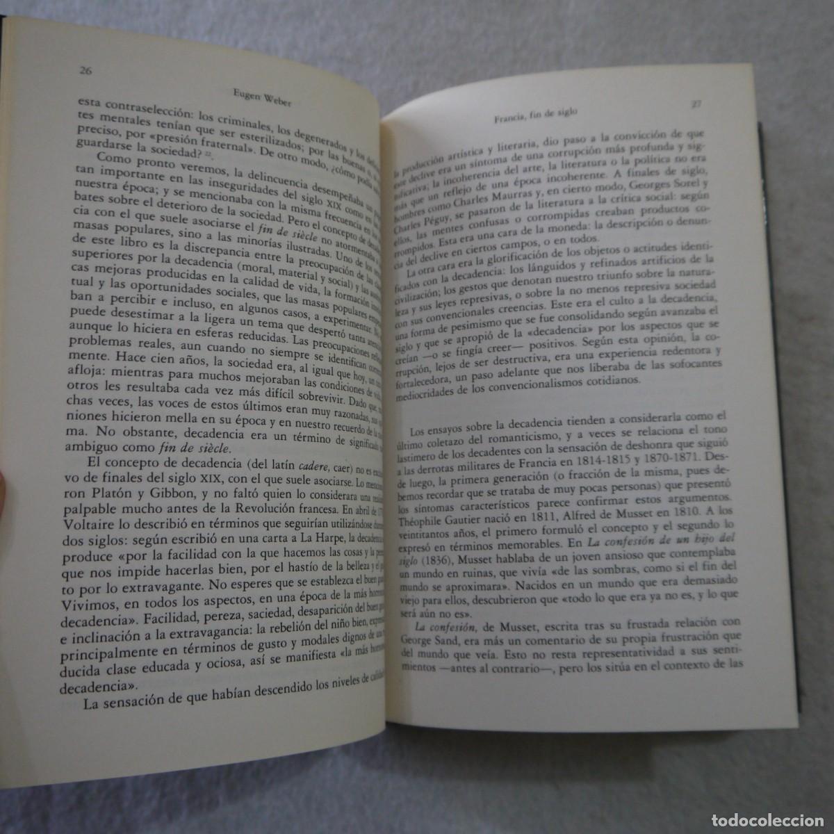 Libros de segunda mano: FRANCIA, FIN DE SIGLO - EUGEN WEBER - EDITORIAL DEBATE - 1989 - 1.&ordf; EDICI&Oacute;N - Foto 10