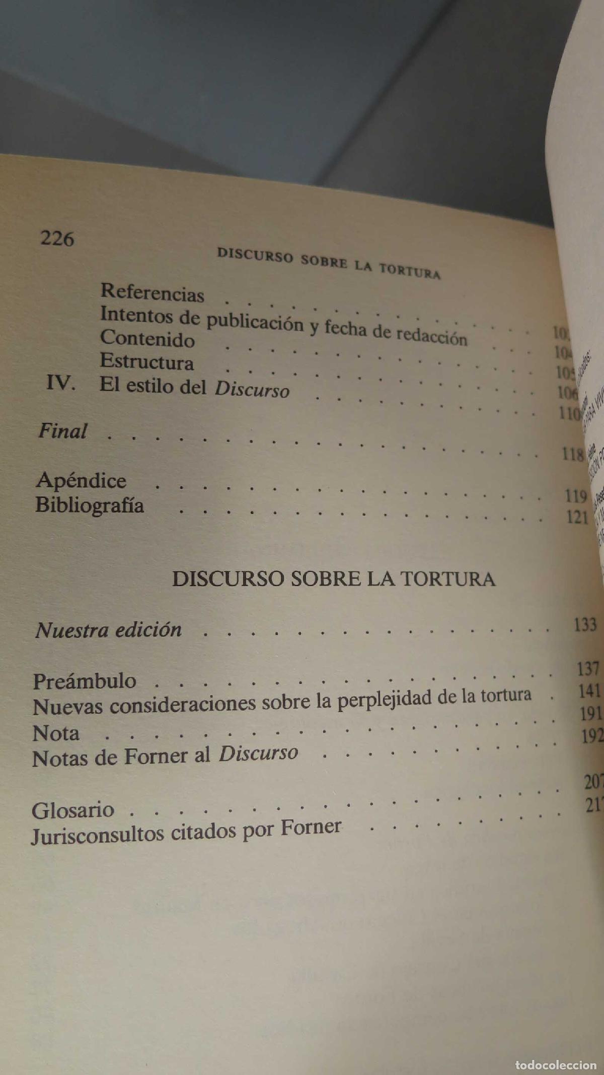 Libros de segunda mano: Discurso sobre la tortura. Juan Pablo Forner - Foto 3