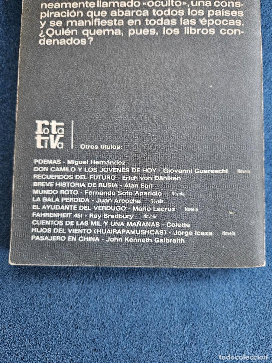 Libros de segunda mano: Antiguo Libro Los Libros Condenados De Jacques Bergier, De 1973. - Foto 7