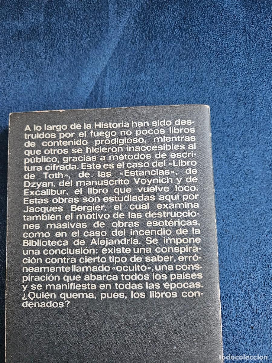 Libros de segunda mano: Antiguo Libro Los Libros Condenados De Jacques Bergier, De 1973. - Foto 8