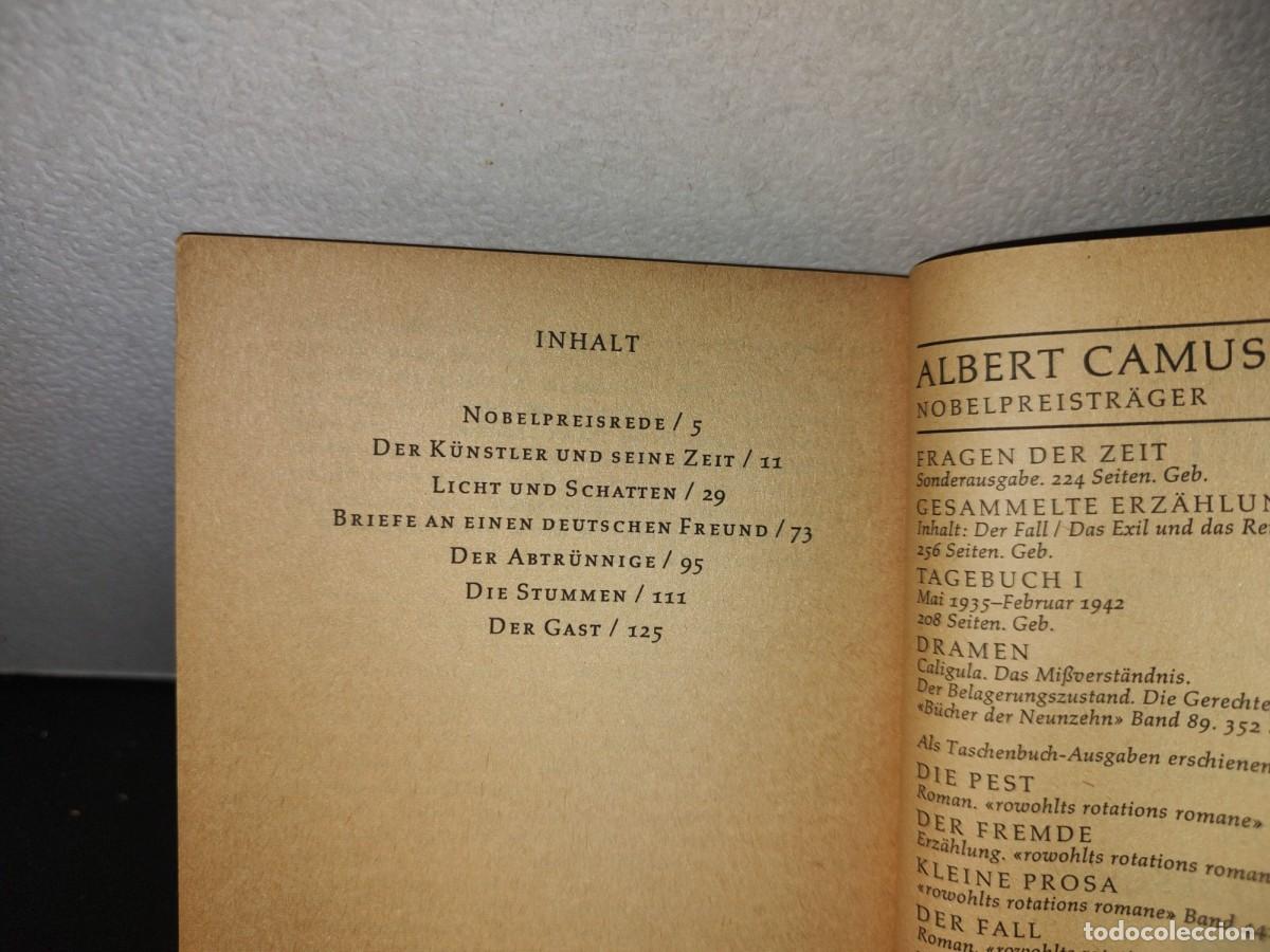 Libros de segunda mano: 128- ALEM&Aacute;N. KLEINE PROSA - ALBERT CAMUS - 1972 - Foto 5
