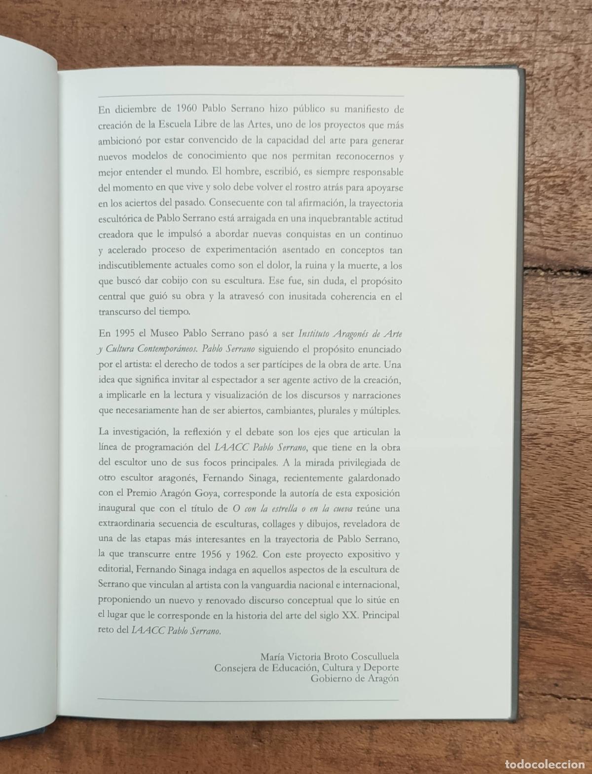 Libros de segunda mano: O CON LA ESTRELLA O CON LA CUEVA. SERRANO, Pablo. Gobierno de Arag&oacute;n. 2012. - Foto 3