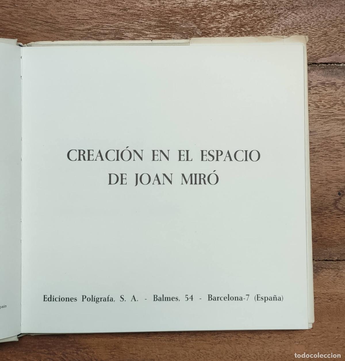 Libros de segunda mano: CREACI&Oacute;N EN EL ESPACIO. MIR&Oacute;, Joan. Ediciones Pol&iacute;grafa. 1972. - Foto 2