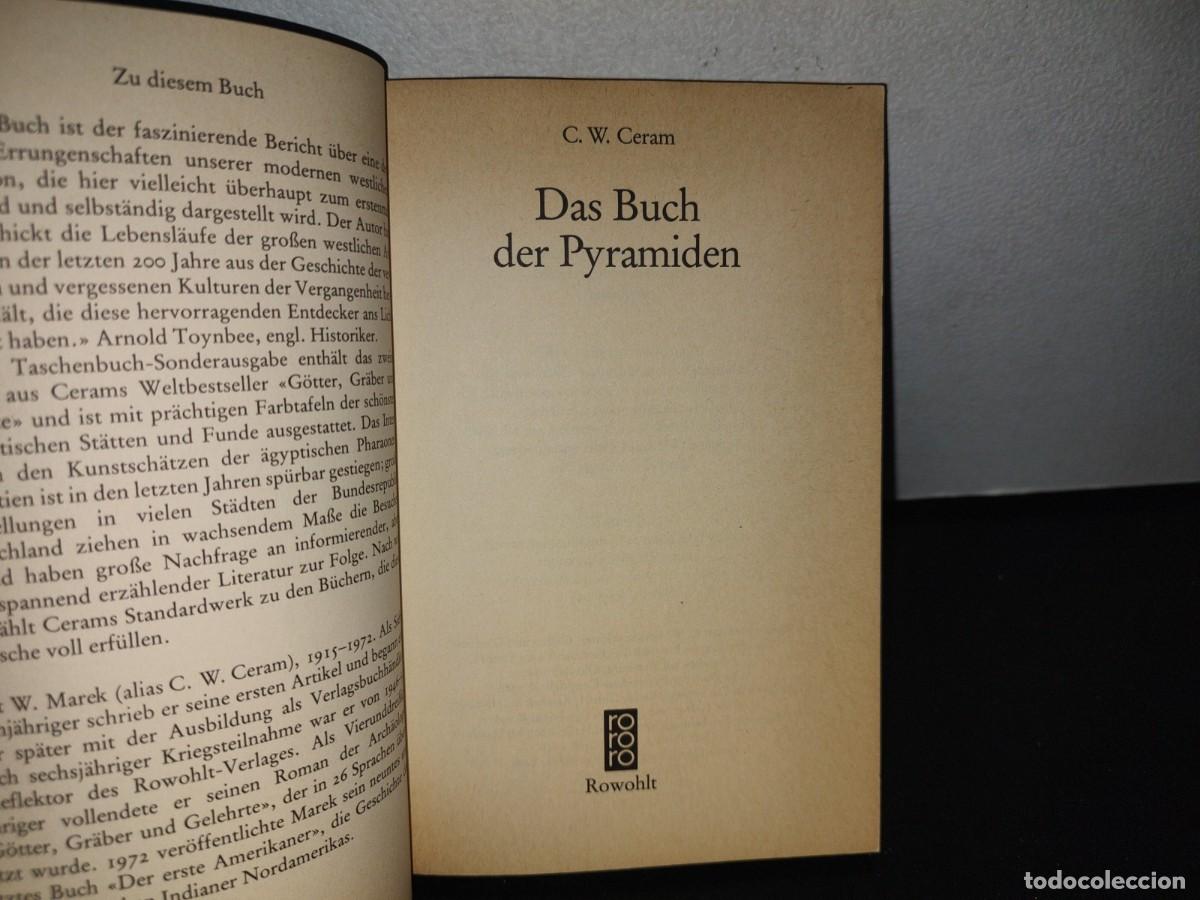 Libros de segunda mano: 128- ALEM&Aacute;N. DAS BUCH DER PYRAMIDEN - C. W. CERAM - 1980 - Foto 4