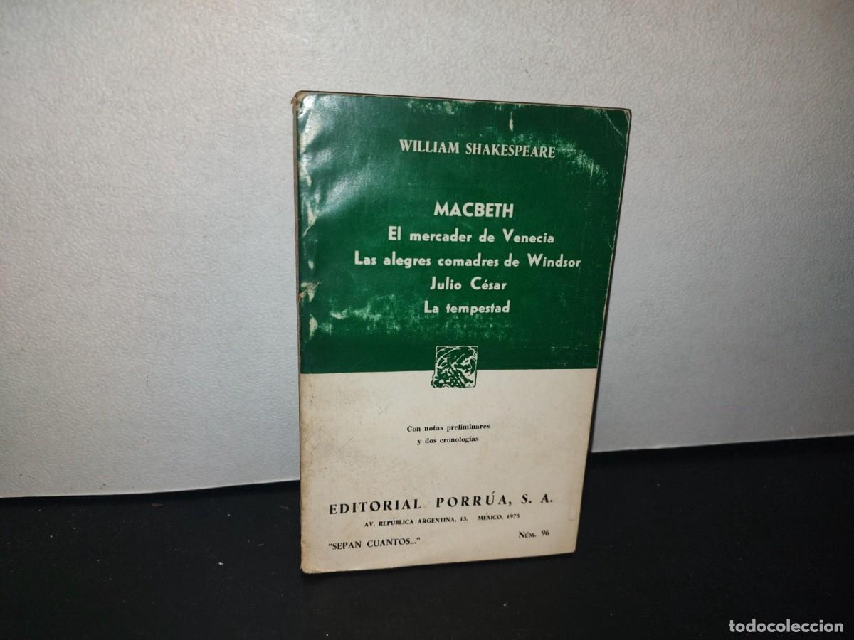 Libros de segunda mano: 128- MACBETH, EL MERCADER DE VENECIA, LAS ALEGRES COMADES DE WINDSOR - WILLIAM SHAKESPEARE - Foto 1