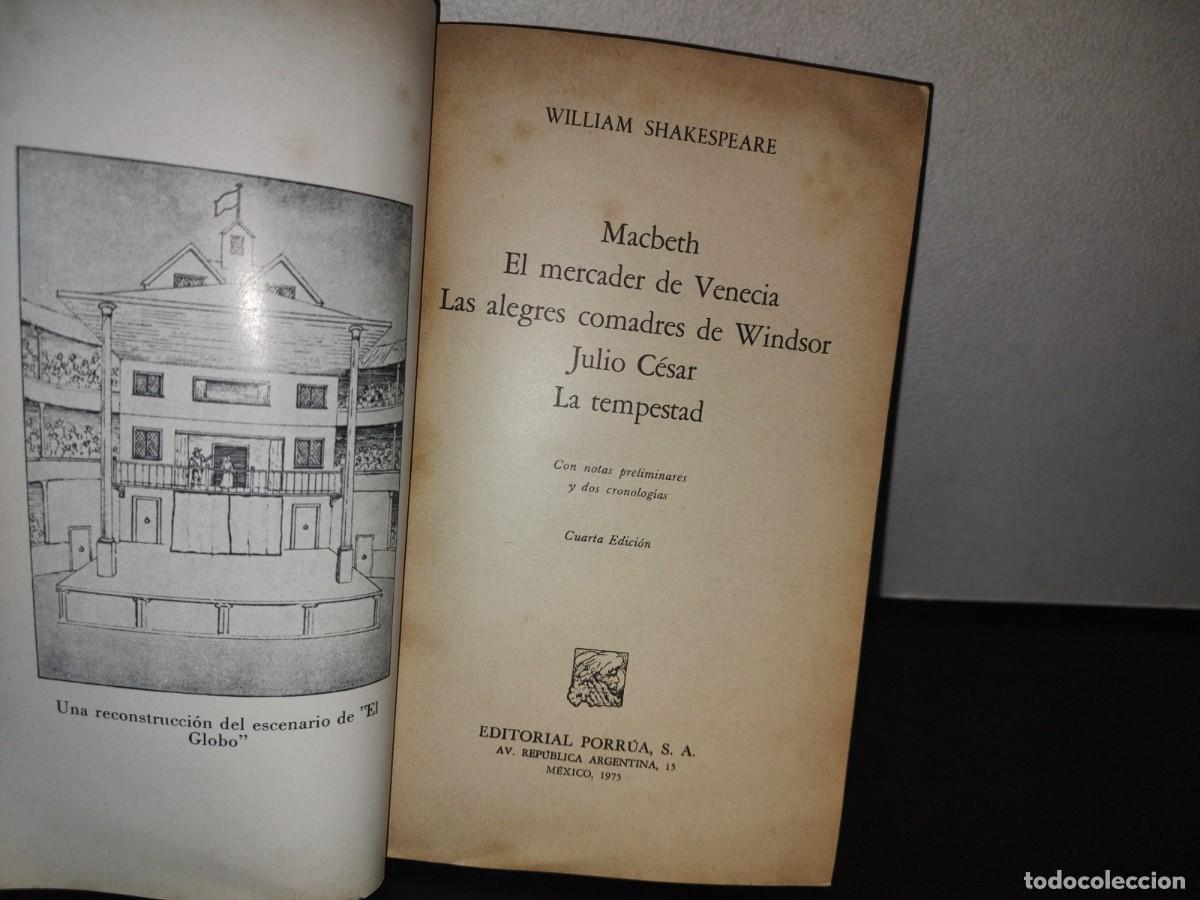 Libros de segunda mano: 128- MACBETH, EL MERCADER DE VENECIA, LAS ALEGRES COMADES DE WINDSOR - WILLIAM SHAKESPEARE - Foto 3