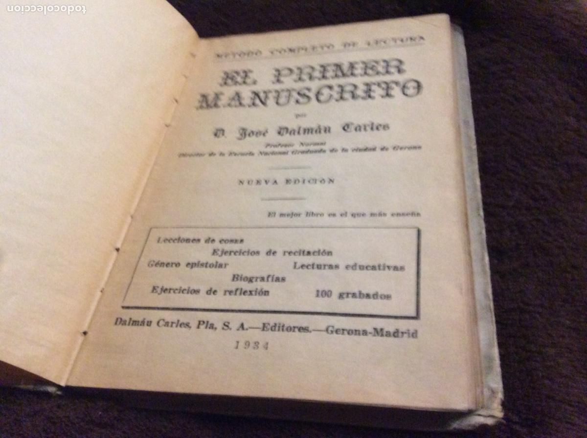 Libros de segunda mano: D. JOSE DALMAU CARLES - EL PRIMER MANUSCRITO - Foto 2