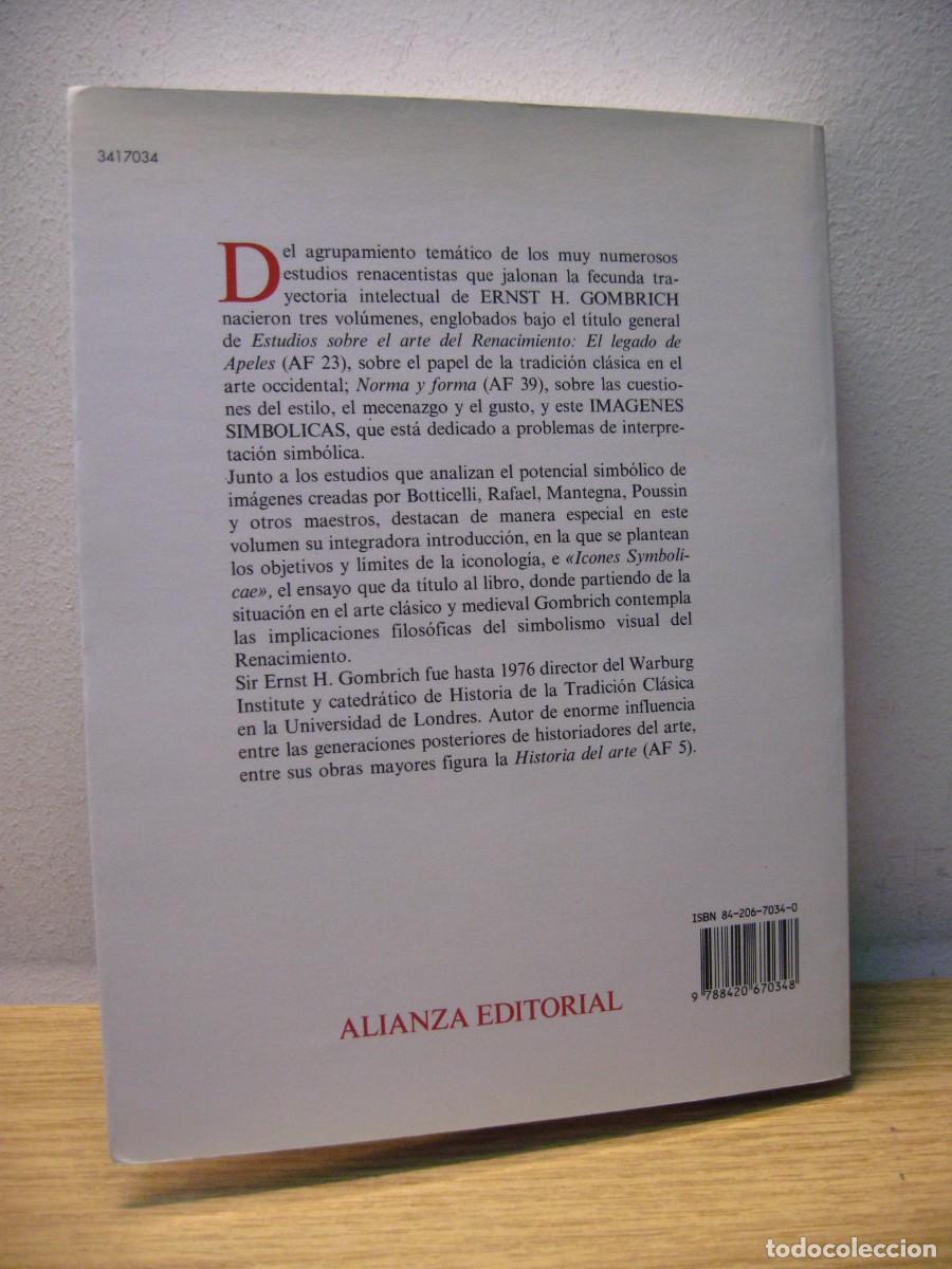 Libros de segunda mano: IMAGENES SIMBOLICAS. E.H. GOMBRICH. ALIANZA FORMA 1994. - Foto 15