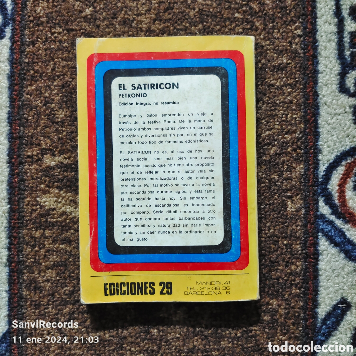 Libros de segunda mano: EL SATIRICON (EDICIONES 29, PETRONIO) - Foto 2
