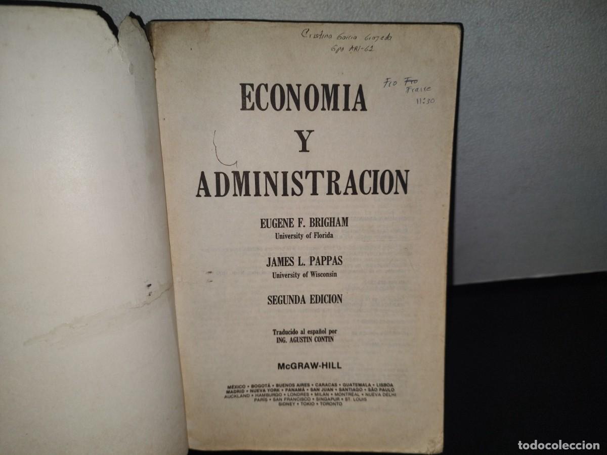Libros de segunda mano: 128- ECONOM&Iacute;A Y ADMINISTRACI&Oacute;N - EUGENE F. BRIGHAM - Foto 3