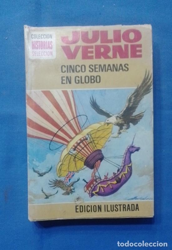 Libros de segunda mano: libro Julio Verne Cinco semanas en globo - Foto 1