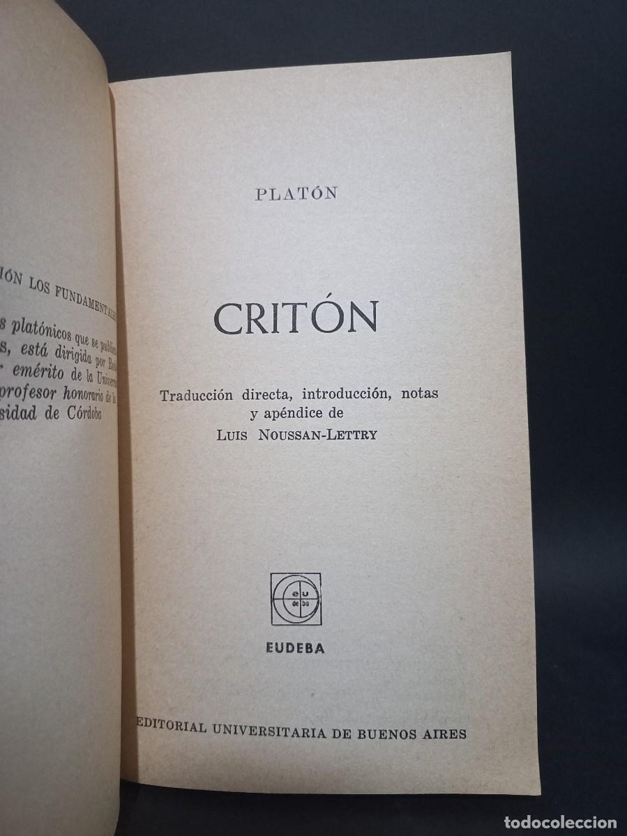 Libros de segunda mano: PLAT&Oacute;N - CRIT&Oacute;N - 1966 - Foto 2