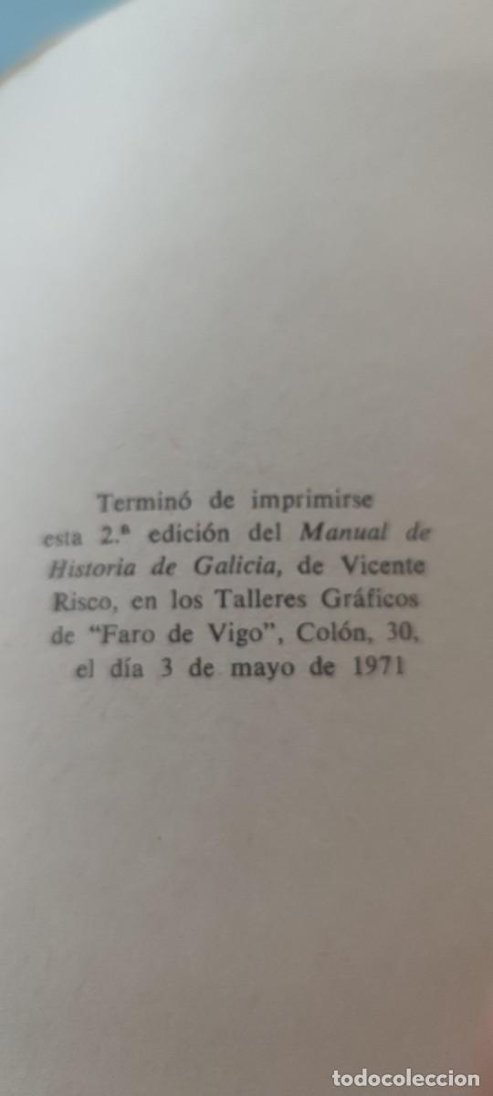 Libros de segunda mano: Historia de Galicia. Vicente Risco - Foto 2