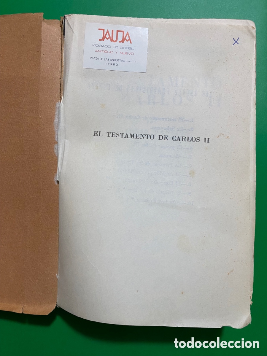 Libros de segunda mano: Libro el testamento de Carlos II Alfonso Danvila 1957 - Foto 2