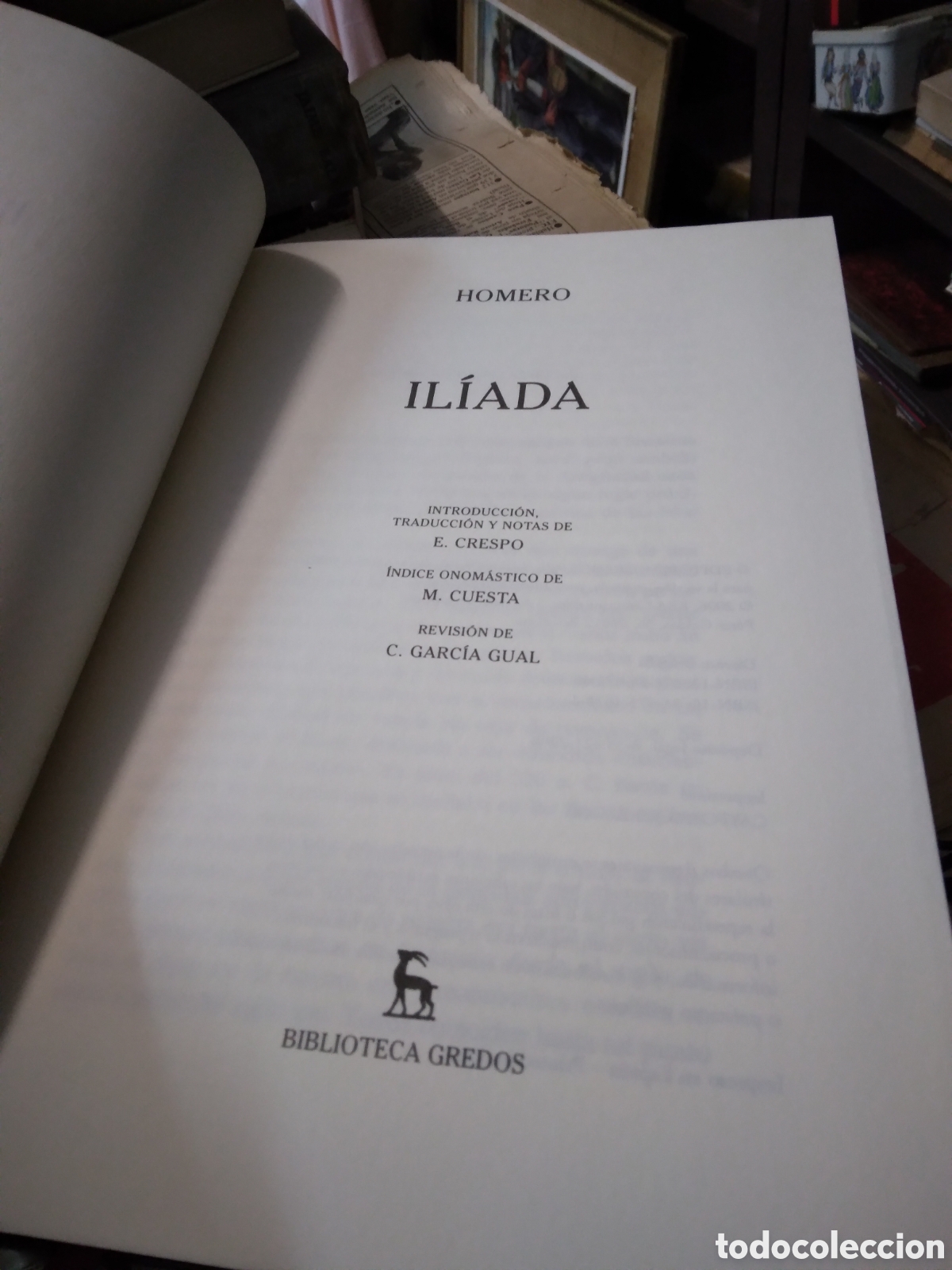 Libros de segunda mano: Homero, Iliada,.Biblioteca Gredos - Foto 2