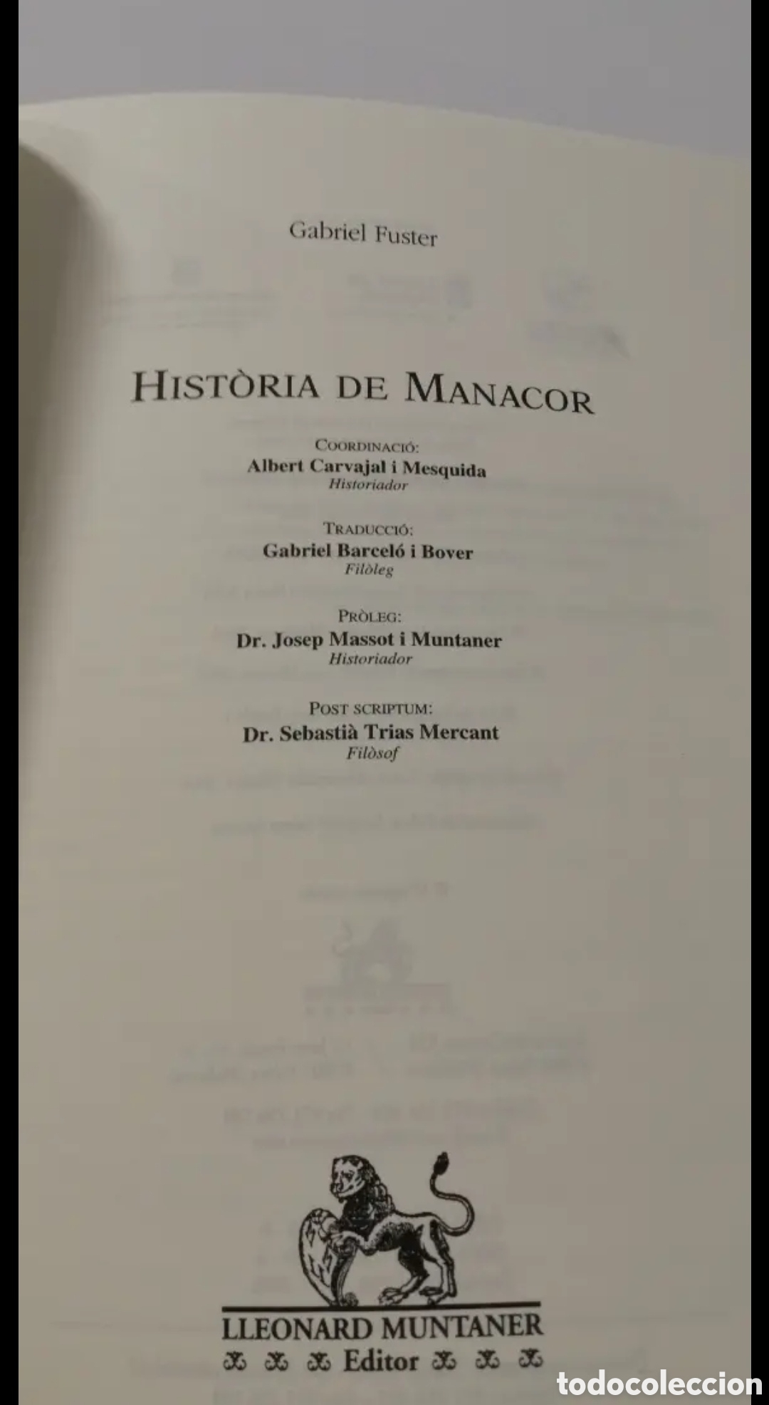 Libros de segunda mano: Historia de Manacor Gabriel Fuster - Foto 3