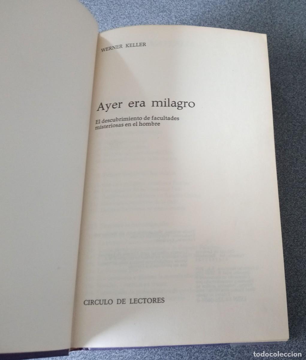 Libros de segunda mano: Ayer Era Milagro Werner Keller - Foto 3